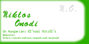 miklos onodi business card